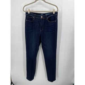 J. Jill Denim High-Rise Straight Leg Jeans Dark Wash Blue Size 12R
